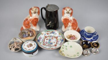 A Collection of Ceramics to include Uncle Toby Pot Lid, Belleek Dish, Masons Chinoiserie Saucer,