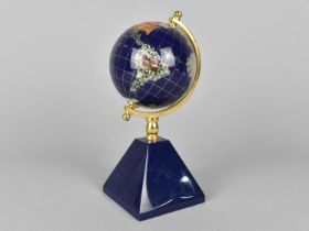 A Modern Desktop Specimen Globe on Pyramid Stand, 17.5cms High