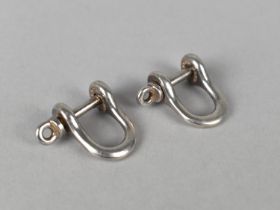 Ole Lynggaard: A Pair of Danish Silver Cufflinks, Shackle Form, Fully Signed, 17.4gms, Functioning