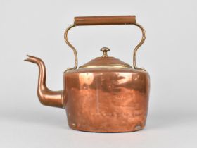 A Vintage Polished Copper Kettle, 31cms High