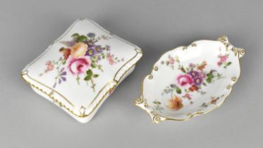 A Royal Crown Derby 'Derby Posies' Dish and Lidded Box
