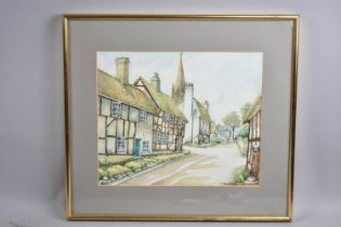 A Framed Watercolour, Village Scene, signed C H Swaab 1976, 32x27cm