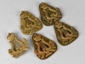 A Collection of Five Cap Badges, Lyre and Crown, for Musicians in Rifle Regiment