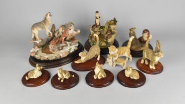 A Collection of Various Resin Animal Figures to Include Sherratt and Simpson Cats, Country