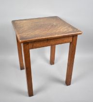 A Mid 20th Century Oak Rectangular Stool/Stand, 38cms Wide and 46.5cms High