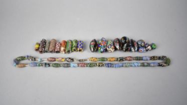 A Collection of Early 20th Century Millefleur and Other Glass Beads, Possibly Venetian