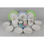 A Collection of 19th and 20th Century Floral Decorated China to Comprise Set of Six Dishes with