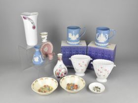 A Collection of Various Ceramics to Comprise Wedgwood Jasperware Tankards, Miniature Tankard,