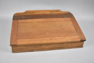 An Edwardian Clerk's Desktop Writing Slope with Galleried Back, Sloping hinged lid, 54.5cms Wide