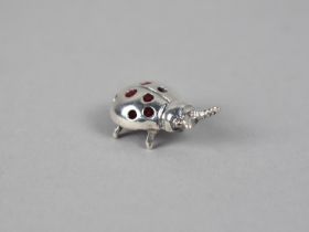 A Small Silver Pincushion in the Form of a Ladybug