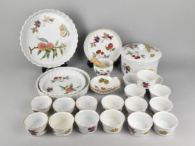 A Collection of Various Royal Worcester Evesham to Comprise Ramekins, Flan Dishes etc