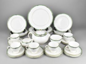 A Wedgwood Jade Service to Comprise Six Cups, Six Saucers, Six Side Plates, Tea Pot, Milk Jug, Sugar