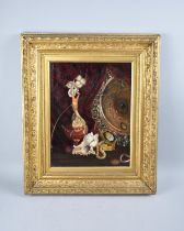 A Late 19th century Gilt Framed Oil, Still Life, 25.5x33cms