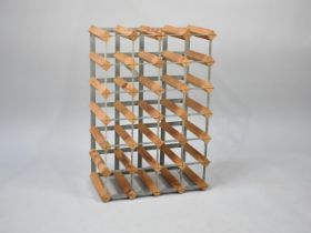 A Modern 28 Bottle Wine Rack, 42cms by 62cms