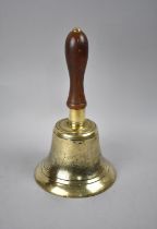 A WWII Air Raid Precautions 'Fiddian' Hand Bell, Inscribed to Collar, Turned Wooden Handle