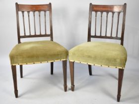 A Set of Six Mahogany Framed Dining Chairs