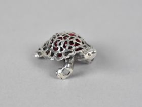 A Small Silver Pincushion in the Form of a Tortoise