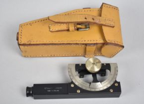 A Vintage Leather Cased Abney Level Clinometer by Stanley