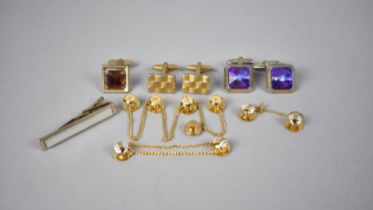 A Collection of Gents Cufflinks and Lapel Pins Etc