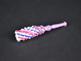 A Candy Striped Glass Cheroot Holders, 10cm long