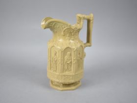 A Mid 19th Century Salt Glazed Jug by Charles Meigh having Eight Panels Decorated with Religious