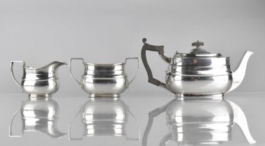 An Edwardian Silver Three Piece Bachelor's Tea Service by William Hutton & Sons Ltd to Comprise