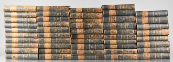 Forty-Eight Leather Bound Volumes, Waverley Novels Printed For Robert Cadell, Published 1832