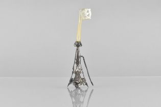 An Early Victorian Silver and Mother of Pearl Tussie-Mussie Posy Holder Possibly by William and