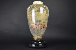 A Large 19th Century Glass Apothecary/Chemist's Advertising Jar with Remnants of Painted