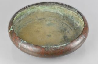 A Chinese Bronze Censer Having Inverted Rim and On Tripod Supports, 29cm Diameter