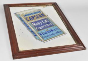 An Early 20th Century Wills Capstan Navy Cut Cigarettes Advertising Mirror, in Oak Frame,