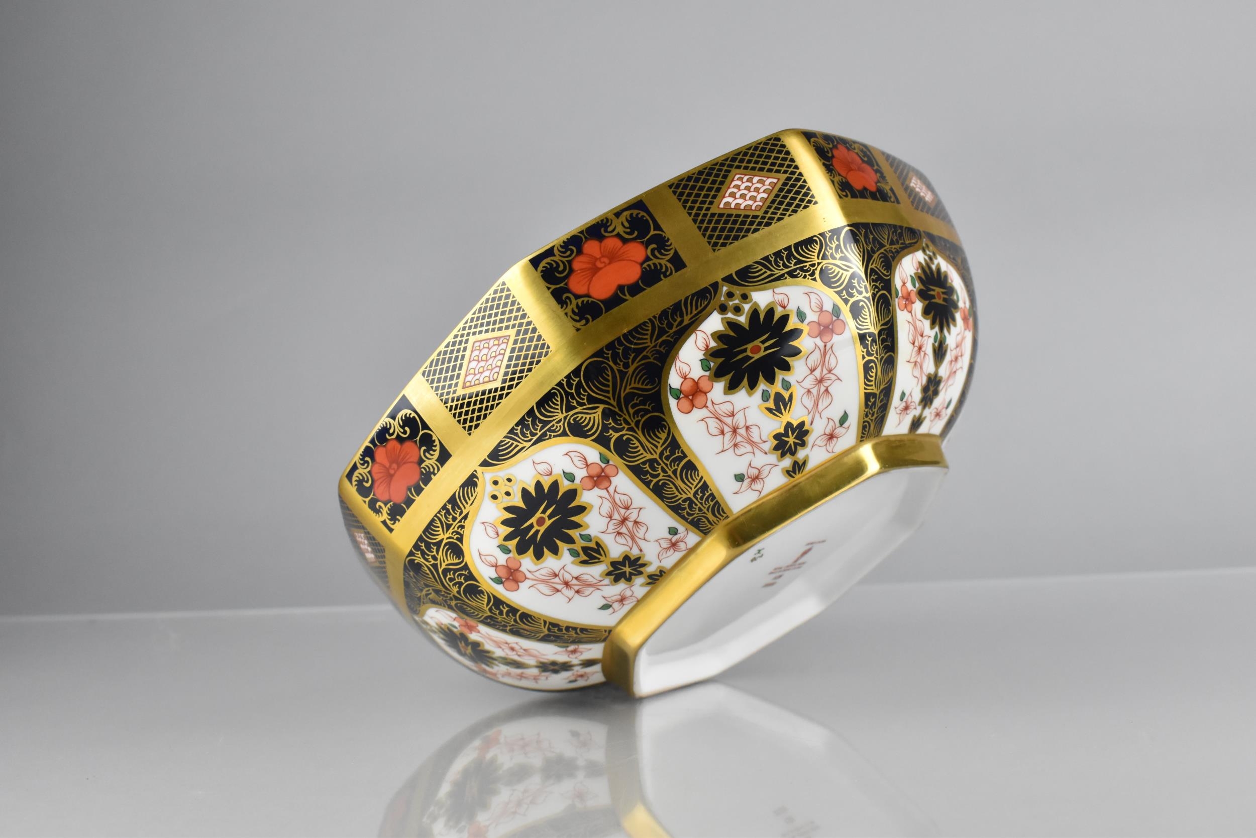 A Royal Crown Derby Imari Octagonal Bowl, Pattern 1128, 21cm Diameter and 8cm High - Image 2 of 4