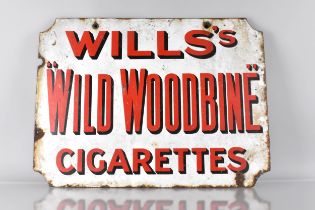 An Early 20th Century Double Sided Enamel Wills Advertising Sign 'Wills's Wild Woodbine