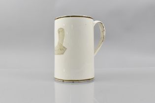 An 18th Century Wedgwood Creamware Tankard, C.1790 Decorated with Horn of Plenty, 15.5cm high