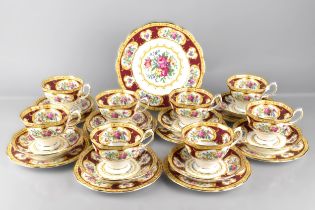 A Royal Albert Lady Hamilton Coffee Set to Comprise Eight Cups, Eight Saucers, Eight Side Plates and