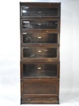 An Early 20th Century Oak Glazed Globe Wernicke Six Section Bookcase, 87x35x222cm High