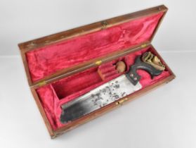 A 19th Century Mahogany Cased Surgeon's Field Amputation Box, The Fitted Interior Containing Saw