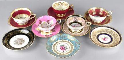 A Collection of Cabinet Cups and Saucers to Comprise Paragon Cup and Saucer Decorated with Floral