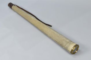 A Large Broadhurst, Clarkson & Co. of London Telescope with Canvas Bound Body and Leather Cover (