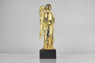 A Museum Replica of A Romanesque Ormolu Angel Set on Mount, 30cm High