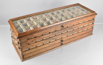 An Edwardian Haberdashery Counter Top Display Cabinet for 'Clark's "Anchor" Standard Cotton for