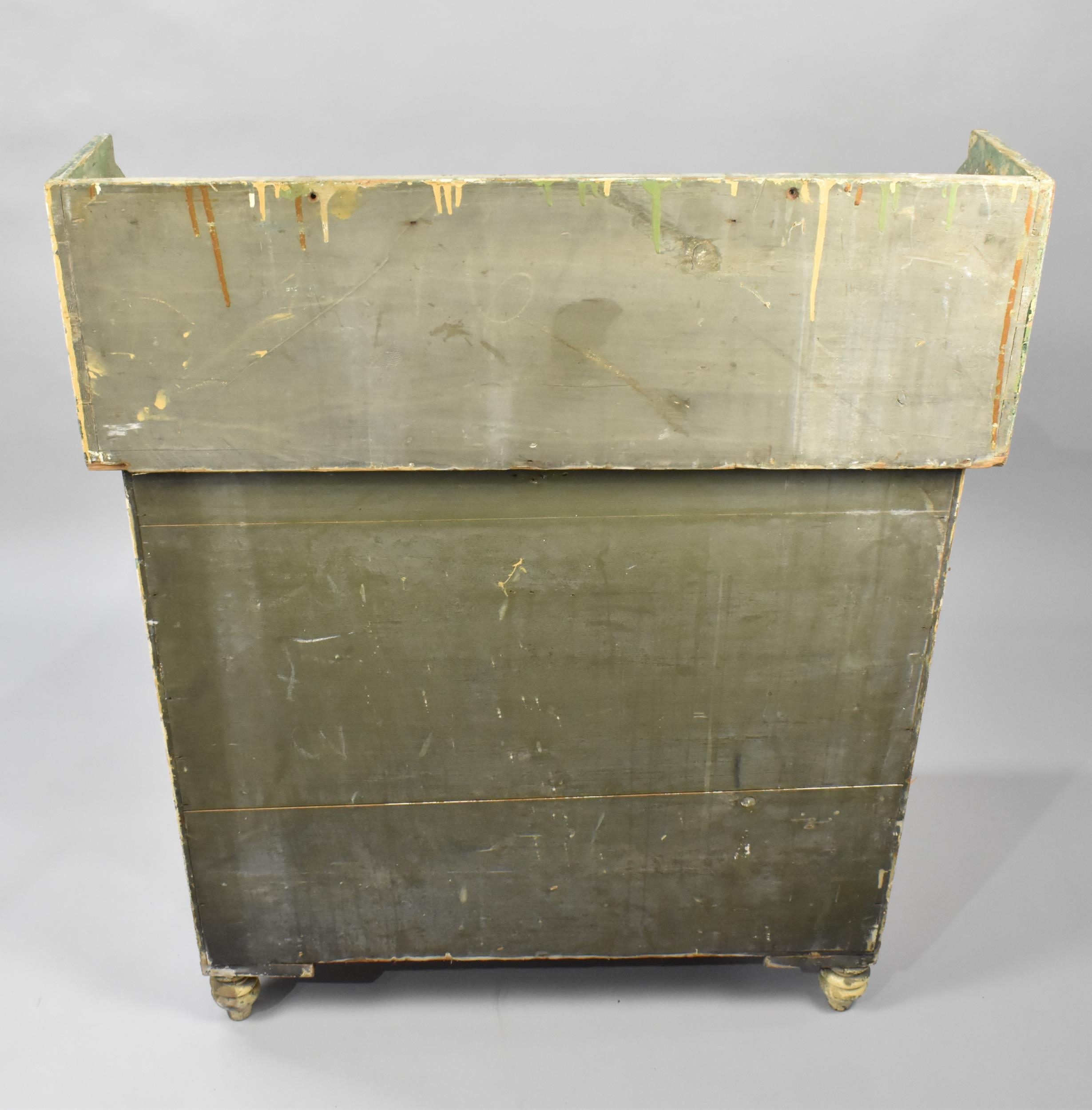 A 19th Century Painted Pine Washstand with Trompe L'oeil Decoration, Reverse Lining and Acanthus - Image 4 of 4