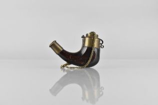 An 18th/19th Century Wooden and Brass Mounted Pipe Bowl Inscribed 'P. Timmint' 10cm Long