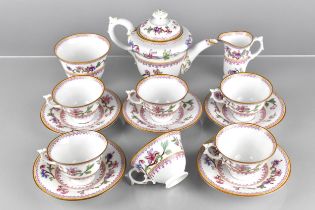 An Edwardian Royal Worcester Indian Tree Pattern Tea Set to Comprise Teapot, Milk Jug, Sugar Bowl,