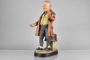 A 19th Century Austrian Cold Painted Terracotta Figure with Original Polychrome Painted