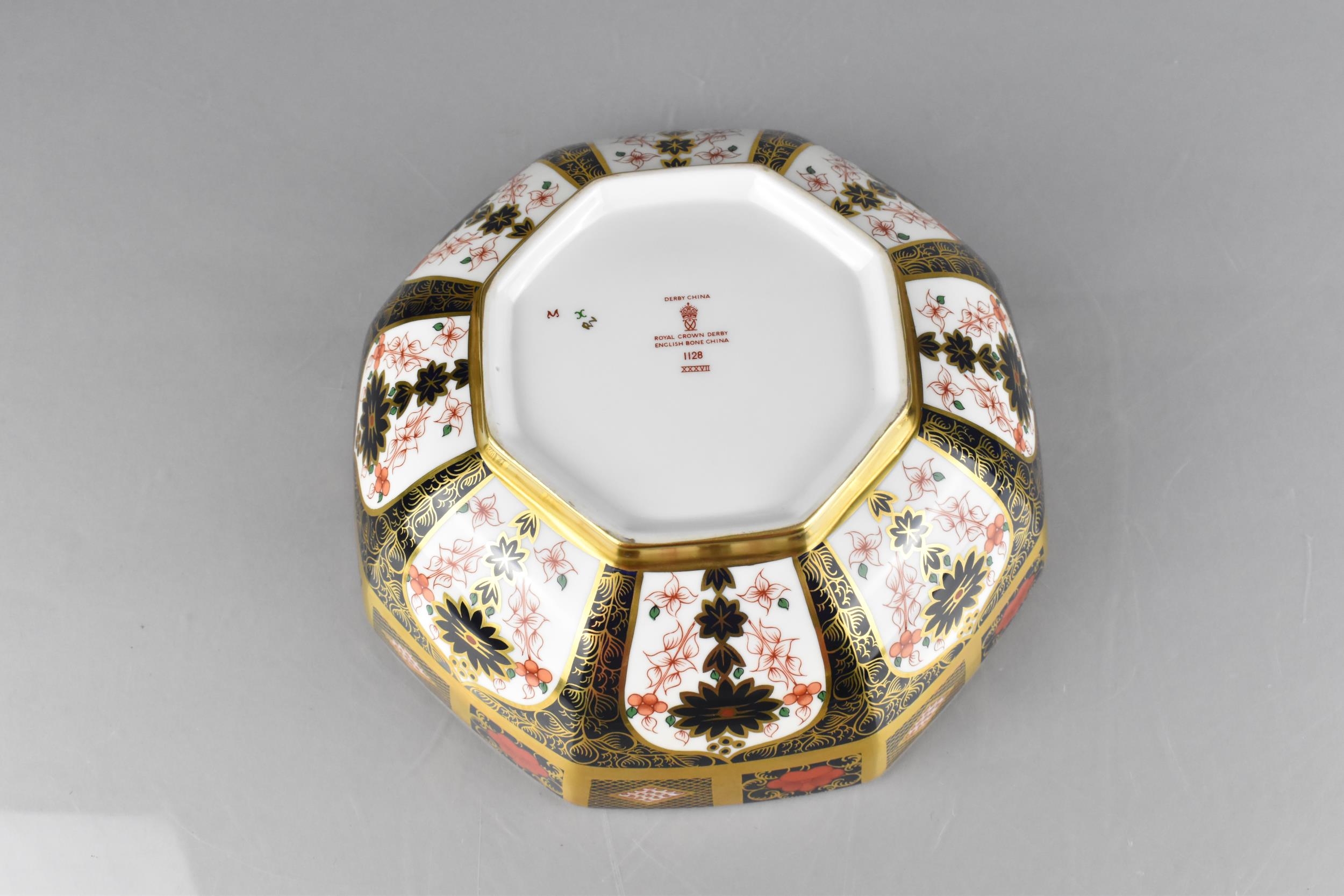 A Royal Crown Derby Imari Octagonal Bowl, Pattern 1128, 21cm Diameter and 8cm High - Image 4 of 4