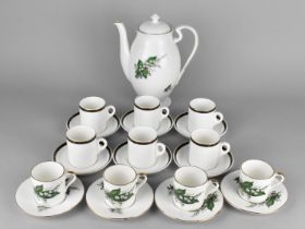 A Wedgwood Coffee Set to Comprise Six Cups and Six Saucers Together with an Aynsley Example to