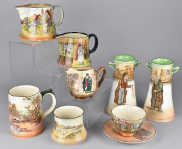 A Collection of Various Royal Doulton Series Ware to Comprise Pair of Dickens Ware Twin Handled