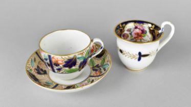 An Early 19th Century Century English Porcelain Bute Shape Cup and Saucer Decorated in the Imari