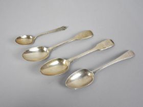 Four Various Silver Teaspoons to Include One Georgian and Two Victorian, 70g